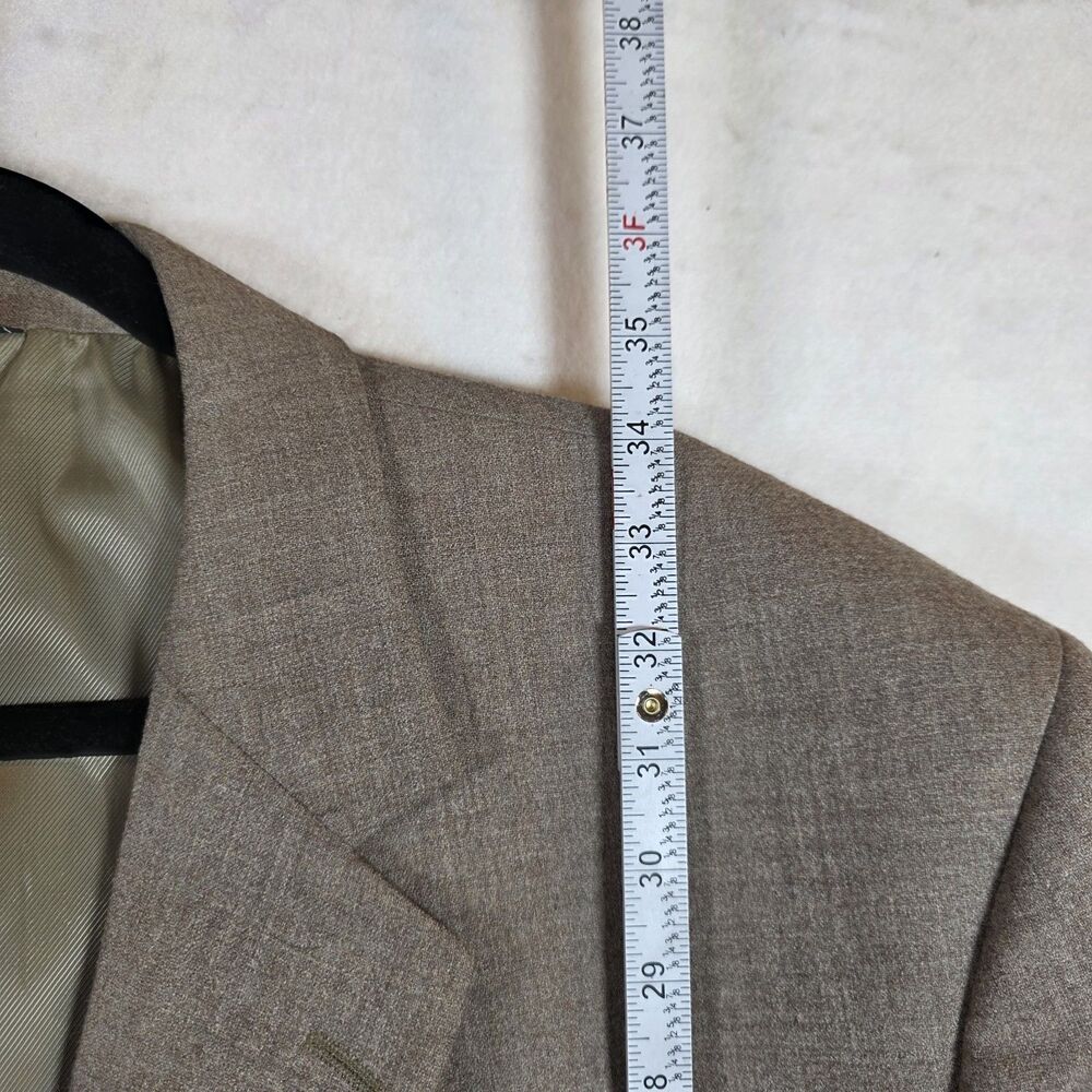 Alfani Men's Brown Wool Suit Jacket 48 Long Notch Lapel 3-Button - Picture 3 of 11